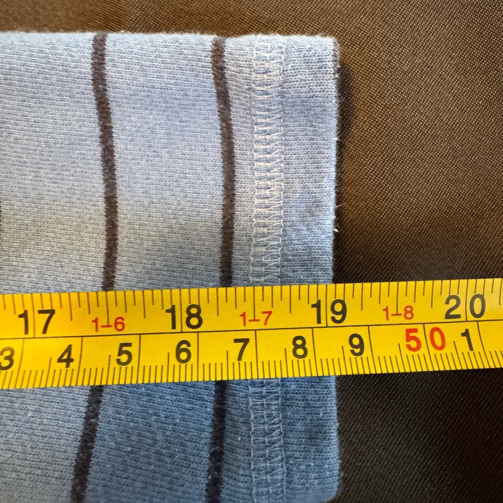 Talbots Ombre Stripe Quarter Zip Pullover Sweatshirt Blue White MP - Picture 10 of 11